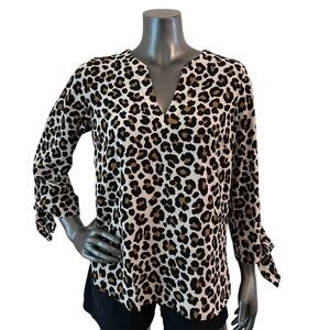 MICHAEL Michael Kors Leopard Cheetah Print Blouse